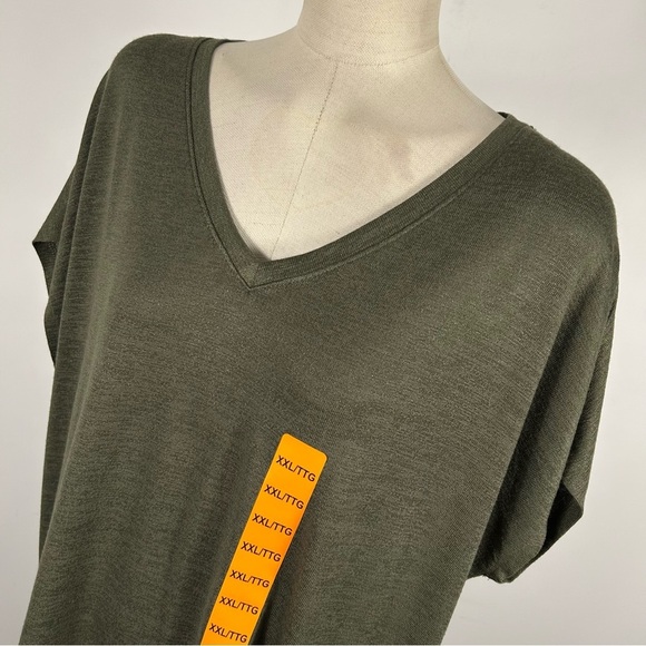 ❤️ NWT ORVIS Olive Green V-Neck Women’s Top XXL - Picture 4 of 11